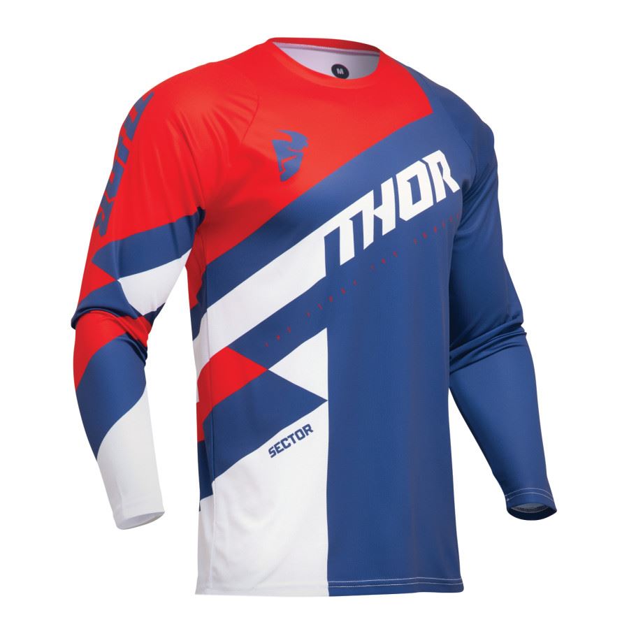 Thor 2025 Sector Checker Navy Red Motocross Jersey
